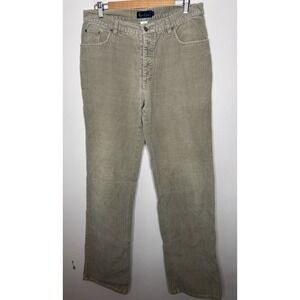 Boden Corduroy Trousers Mens Khaki Brown Straight Leg Button Fly Size 34x31
